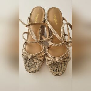Express Snake Print Wedge